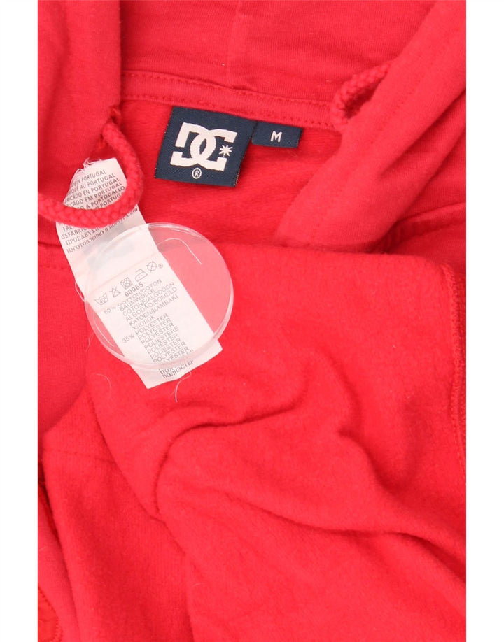 Maglione con cappuccio e zip grafica DC da uomo in cotone rosso medio