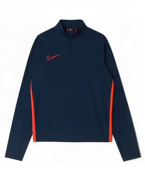 Top della tuta pullover Nike da ragazzo Dri Fit 12-13 anni Large Blu Navy