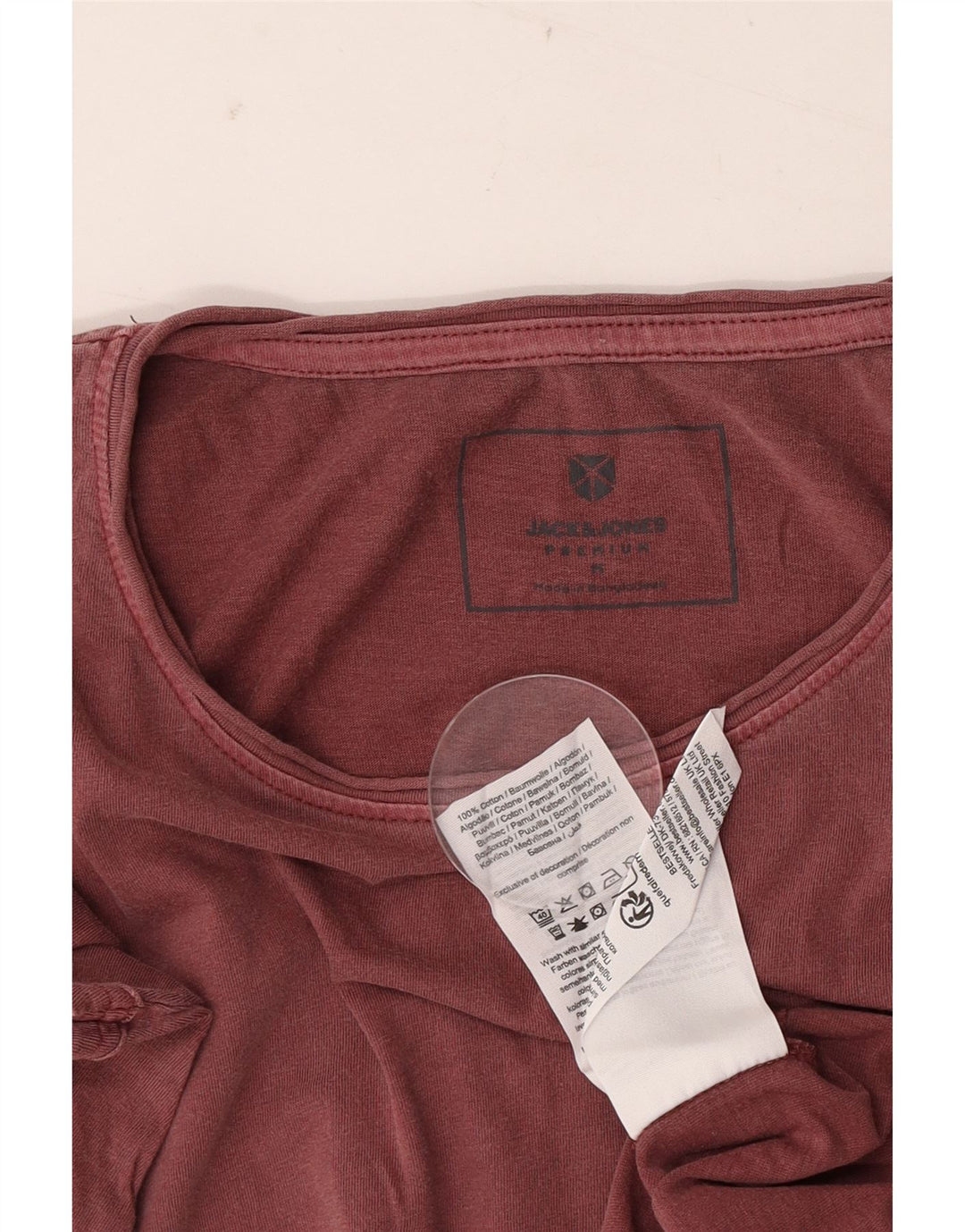 T-shirt da uomo Jack & Jones Top in cotone marrone medio