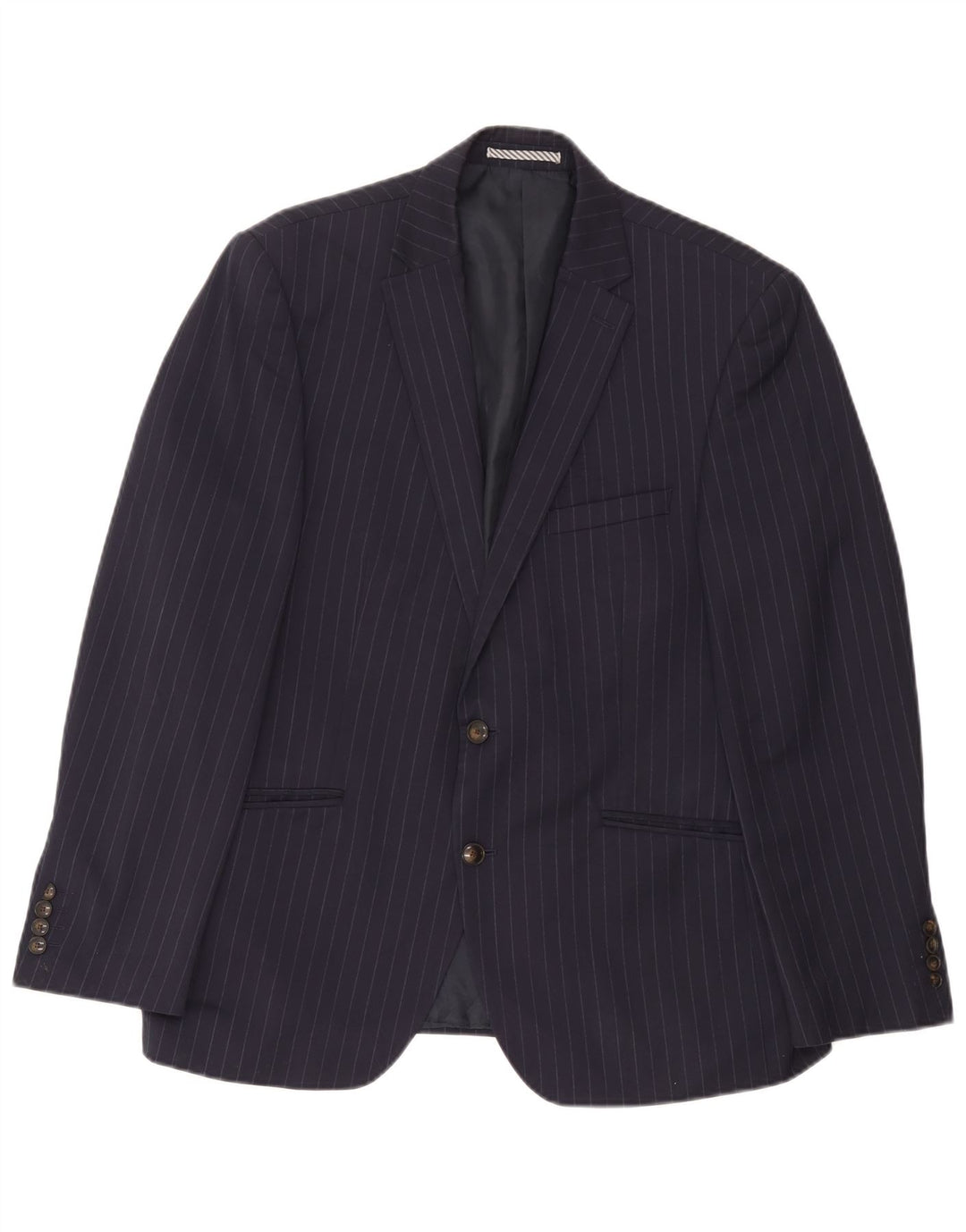 Giacca blazer da uomo Marks & Spencer IT 42 medio blu navy gessato