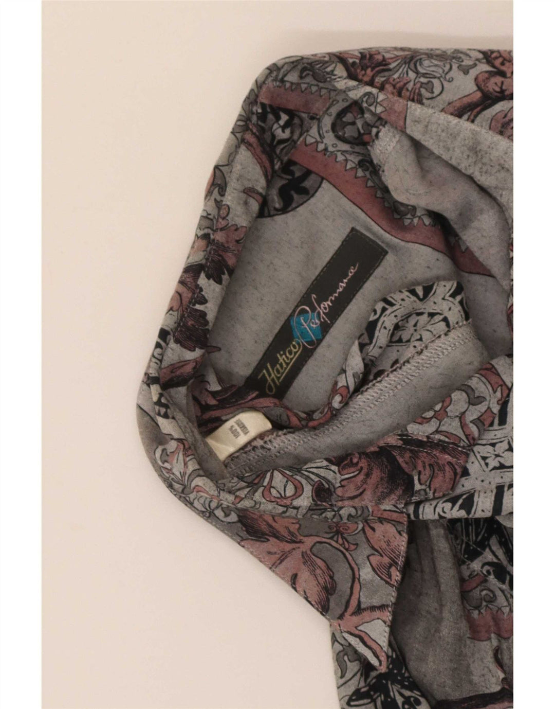Camicia Hatico Uomo Fantasia Astratta Viscosa Grigio Medio