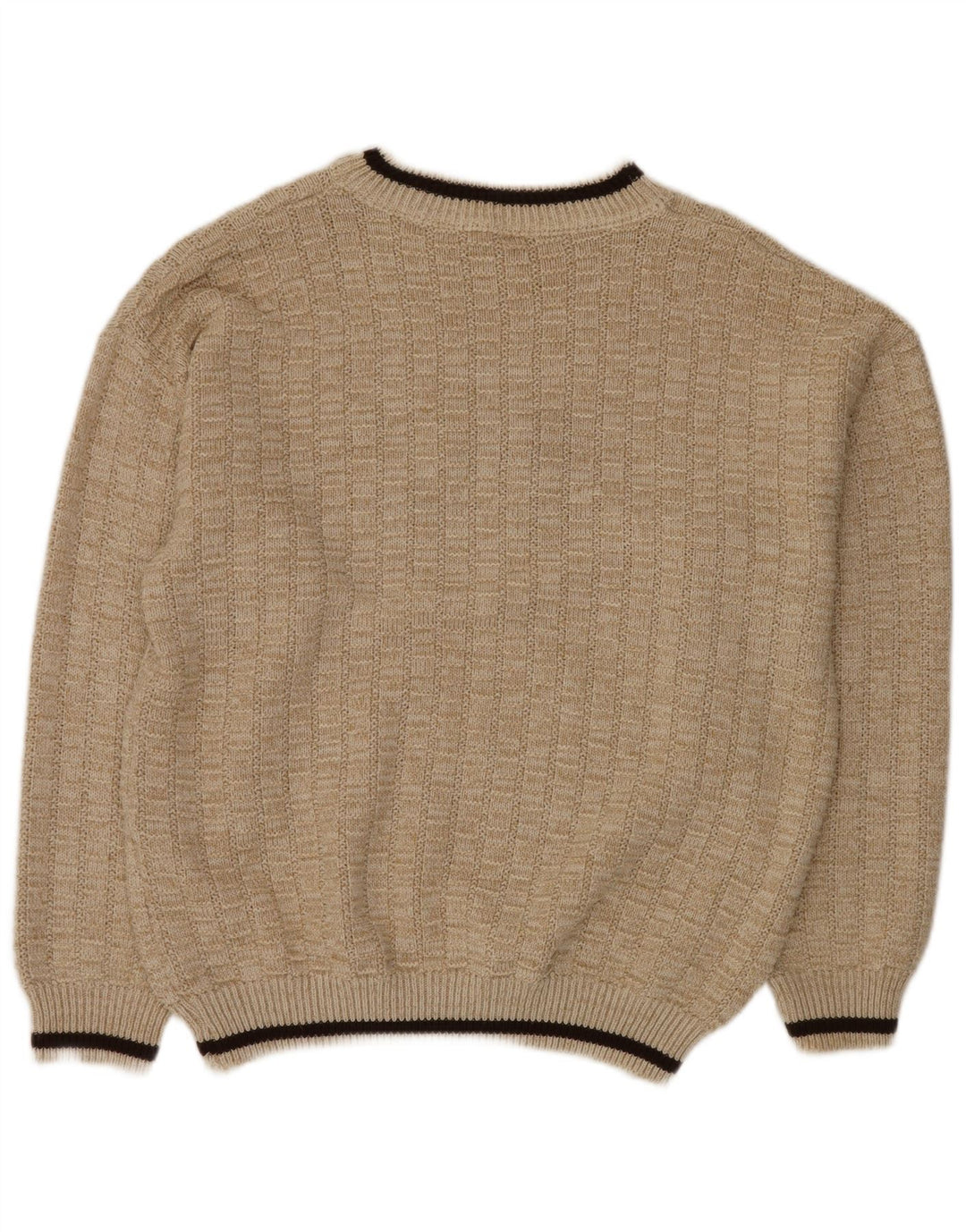 Maglione girocollo con grafica da uomo VINTAGE IT 52 XL Beige poliacrilico