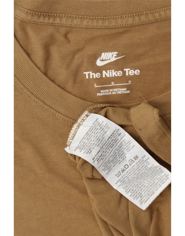 T-shirt da uomo Nike Top grande in cotone marrone