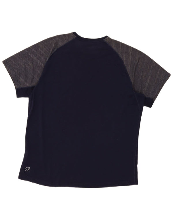 T-shirt da uomo Puma Top XL blu navy in poliestere color block