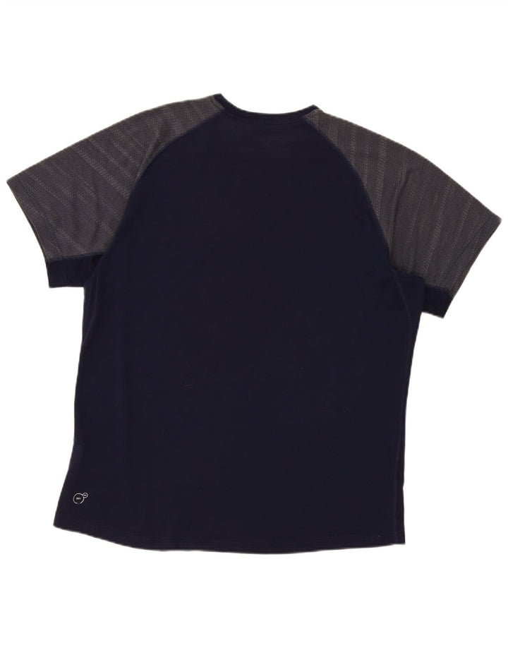 T-shirt da uomo Puma Top XL blu navy in poliestere color block