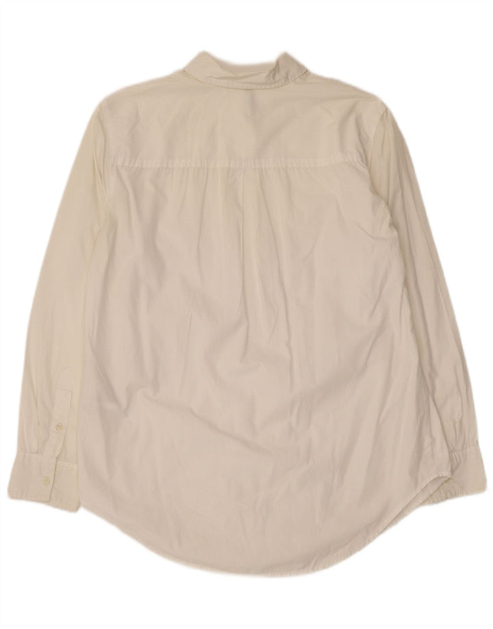 Camicia oversize da donna BENETTON UK 6 XS cotone bianco