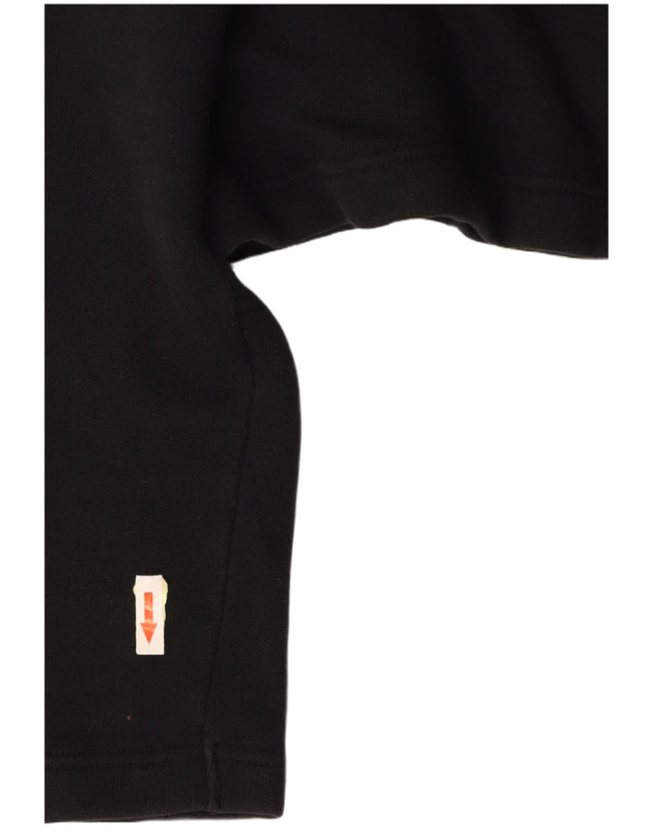 Polo corta grafica oversize da donna BENETTON UK 10 piccola nera