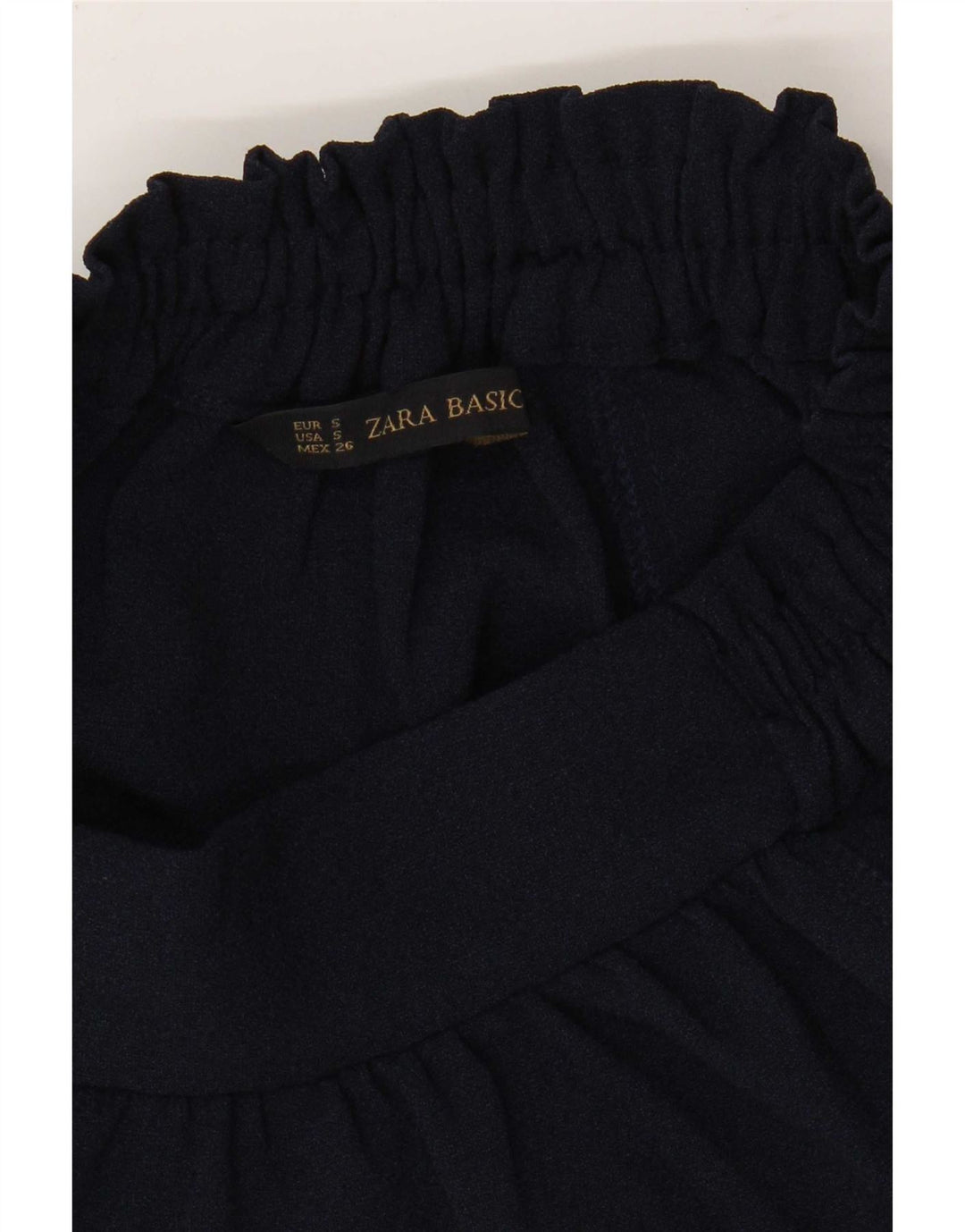 Gonna svasata da donna Zara piccola W26 poliestere blu navy