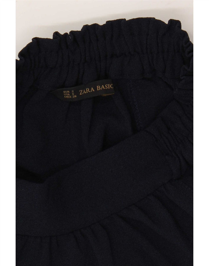 Gonna svasata da donna Zara piccola W26 poliestere blu navy