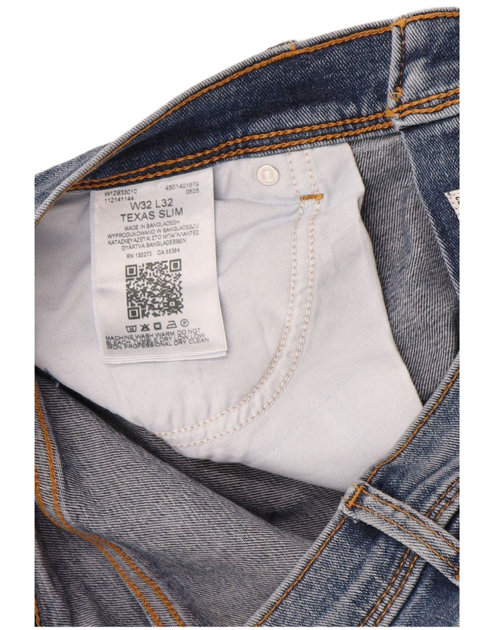 Jeans Wrangler Texas Slim da uomo W32 L32 in cotone blu