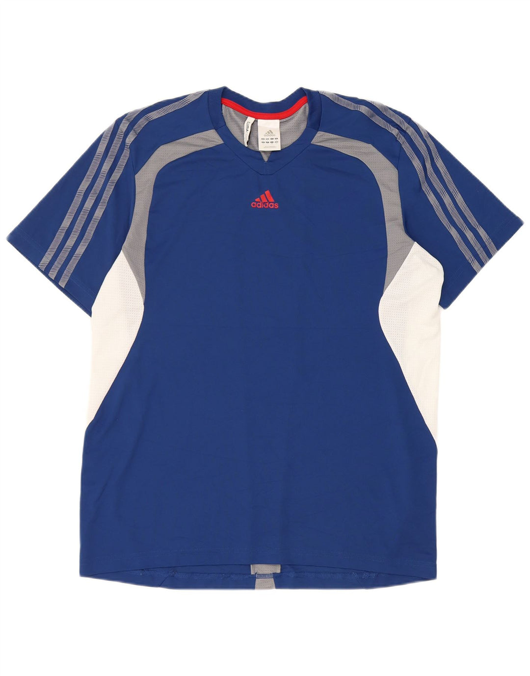 T-shirt Adidas Climacool da uomo, grande, in poliestere color block blu
