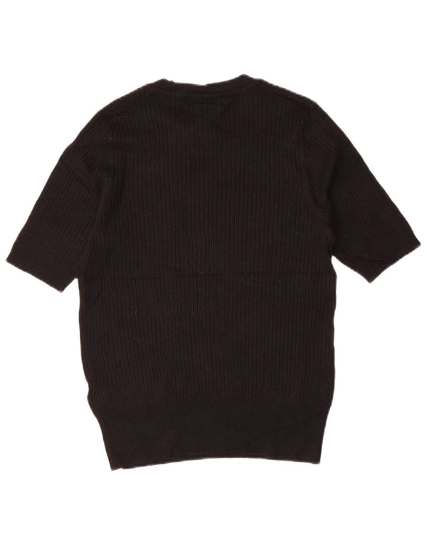 Maglione maglione girocollo da donna Marks & Spencer UK 14 medio nero