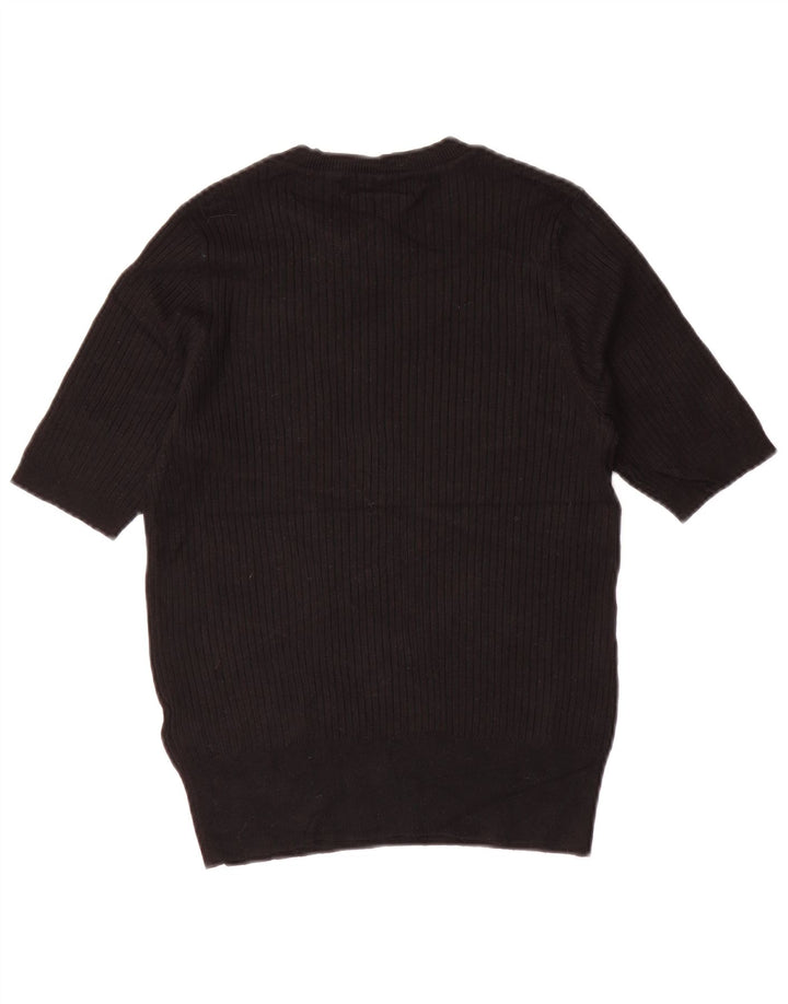 Maglione maglione girocollo da donna Marks & Spencer UK 14 medio nero