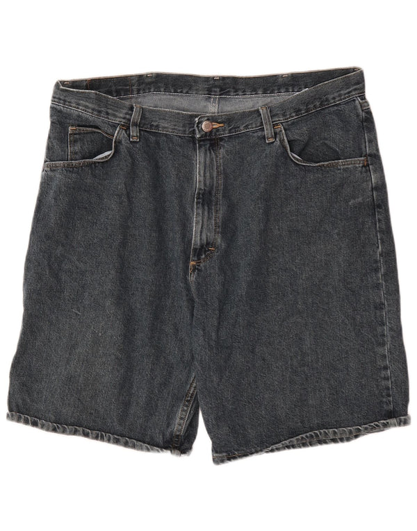 Pantaloncini di jeans dalla vestibilità rilassata da uomo Wrangler W38 XL in cotone blu