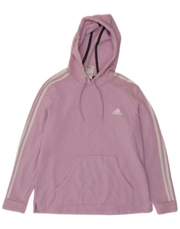 Felpa con cappuccio da donna Adidas UK 16/18 grande cotone viola