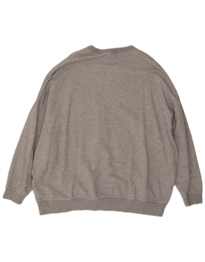 Felpa oversize da uomo Nike Maglione in cotone grigio medio