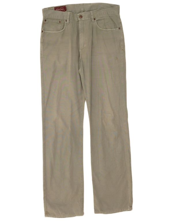 Pantaloni casual dritti da uomo Marlboro Classics W34 L34 Cachi