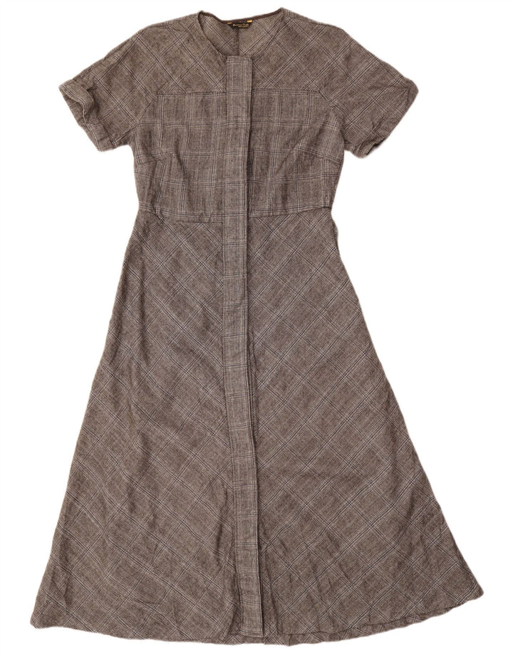 Abito a trapezio da donna Massimo Dutti EU 40 Lana pied de poule grigio medio