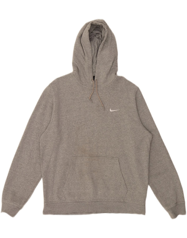 Felpa con cappuccio da uomo Nike XL in cotone chiazzato grigio