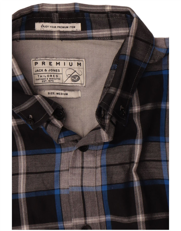 Jack & Jones Camicia da uomo in flanella di cotone a quadri multicolore medio