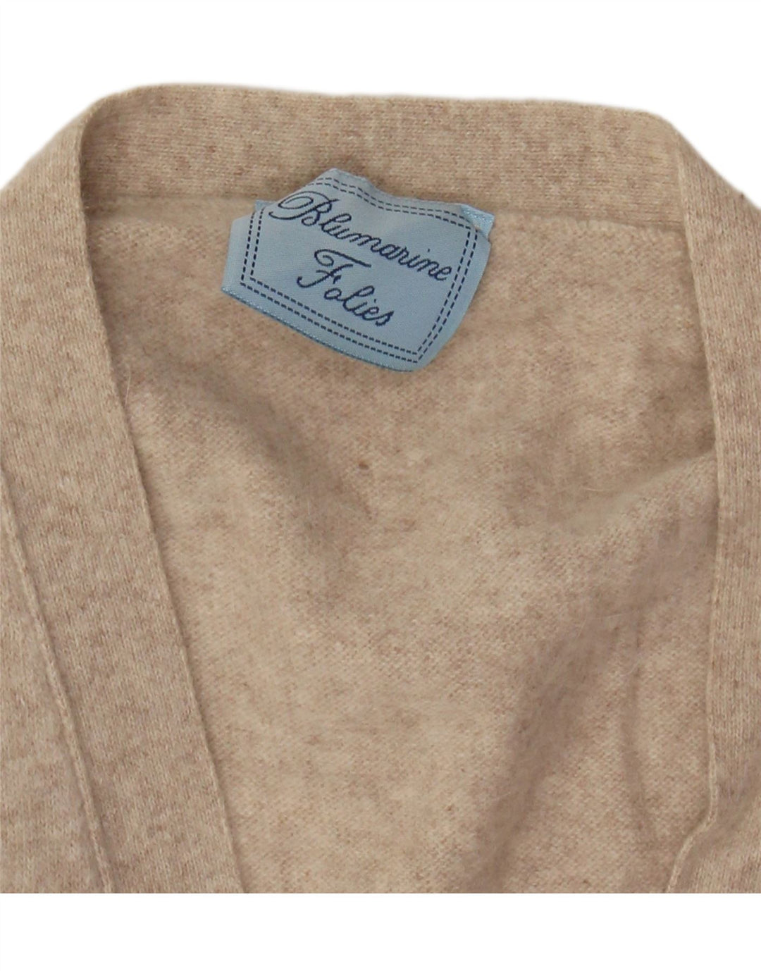 Maglione Cardigan Senza Maniche Donna BLUMARINE IT 46 Large Beige Lana