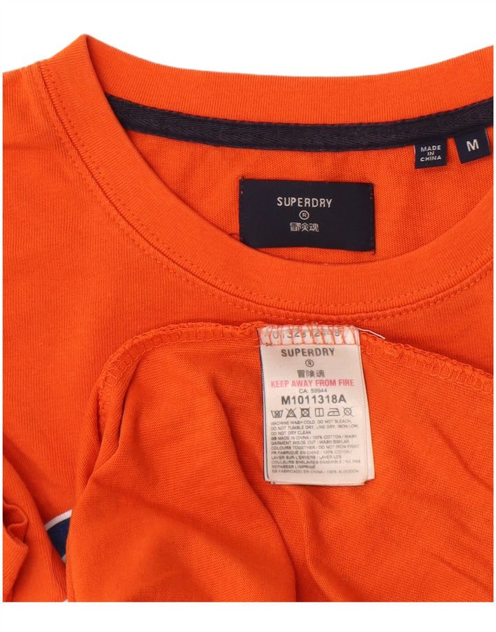 T-shirt grafica da uomo Superdry Top in cotone arancione medio