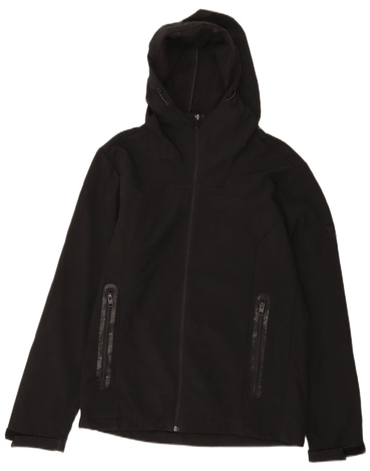Giacca a vento con cappuccio da uomo Jack & Jones UK 38 poliestere nero medio
