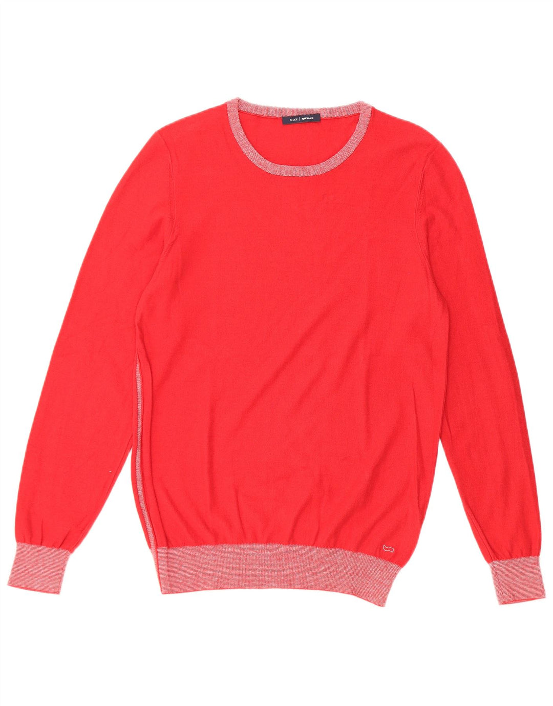 Maglione girocollo da uomo Gas in cotone rosso medio