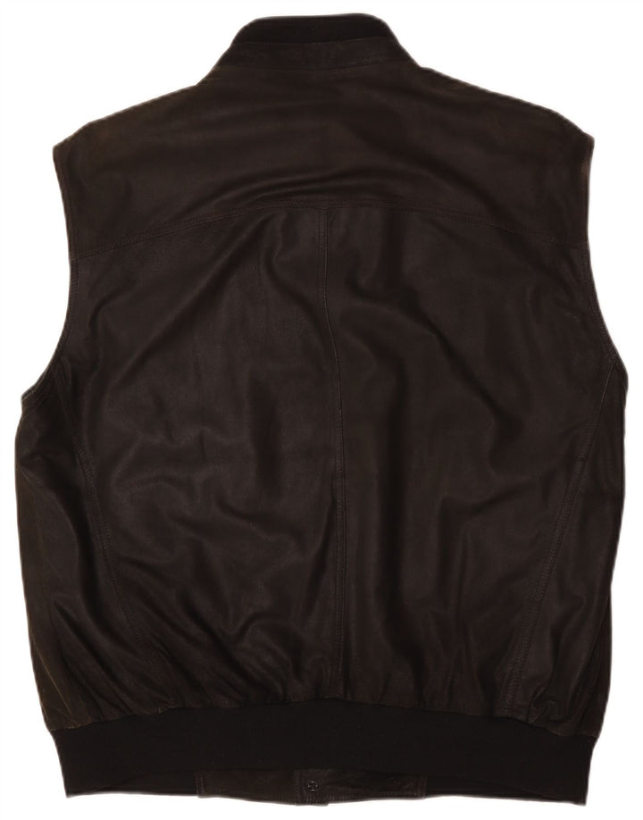 Gilet in pelle da uomo Striwa IT 58 4XL Pelle nera