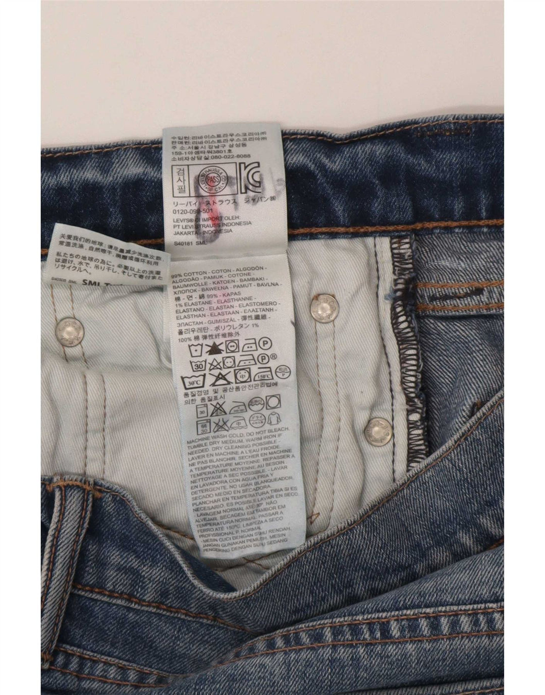 Levi's Uomo 511 Jeans slim affusolati W36 L28 Cotone blu