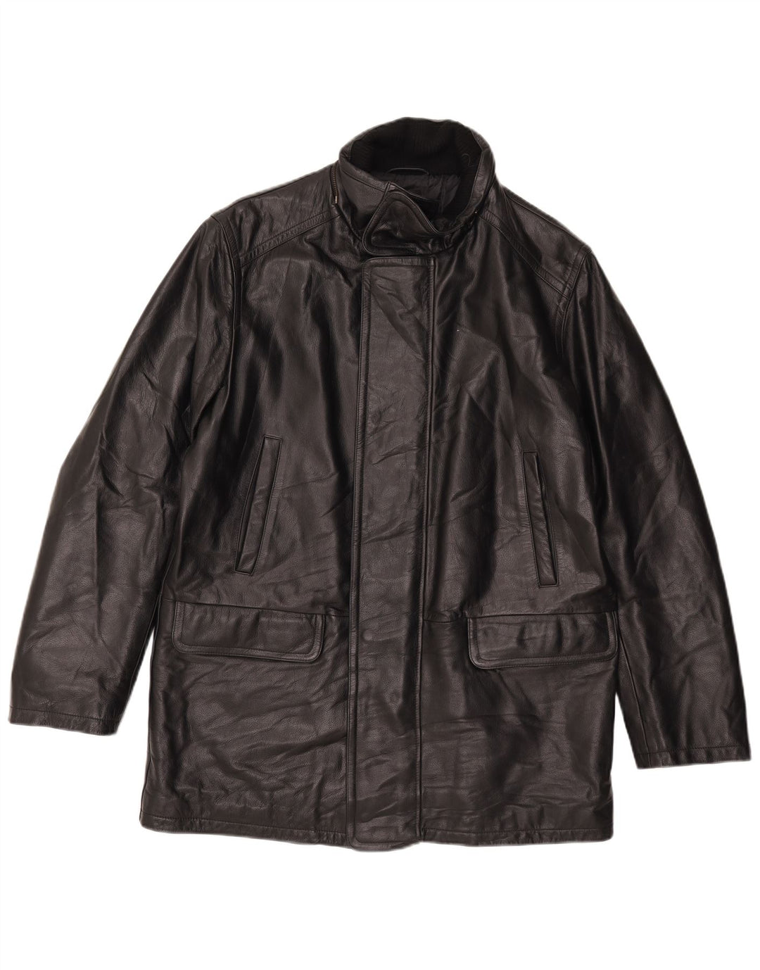 Cappotto In Pelle Uomo Conbipel IT 52 Large Pelle Nera