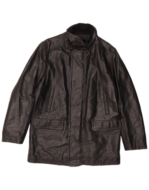 Cappotto In Pelle Uomo Conbipel IT 52 Large Pelle Nera