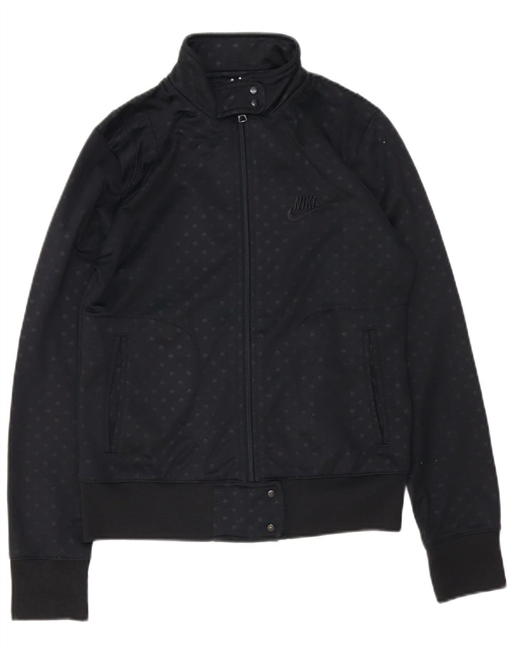 Giacca da tuta da donna Nike UK 10/12 Medium Navy Blue Spotted