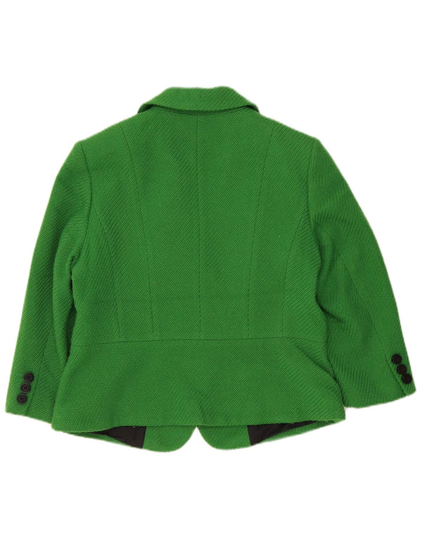 Giacca blazer a 5 bottoni da donna Marks & Spencer UK 16 grande poliestere verde