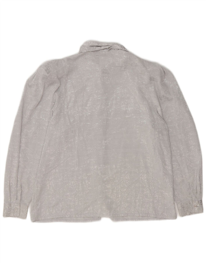 YESSICA Camicetta da donna con cravatta sul davanti EU 42 Large Grigio Poliestere