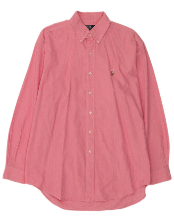 Camicia Polo Ralph Lauren da uomo Blake vestibilità ampia in cotone a quadri rosa medio