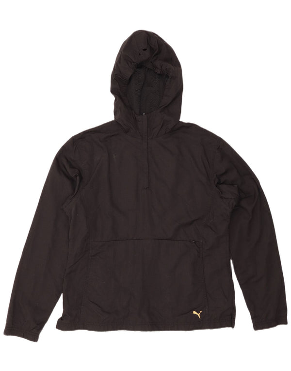 Giacca anorak con cappuccio da donna PUMA UK 14 Large nylon nero