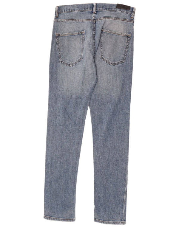 Jeans slim da uomo Zara EU 42 Large W32 L34 Blu