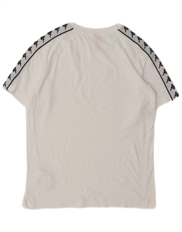 T-shirt grafica da uomo Kappa Top Small in cotone bianco