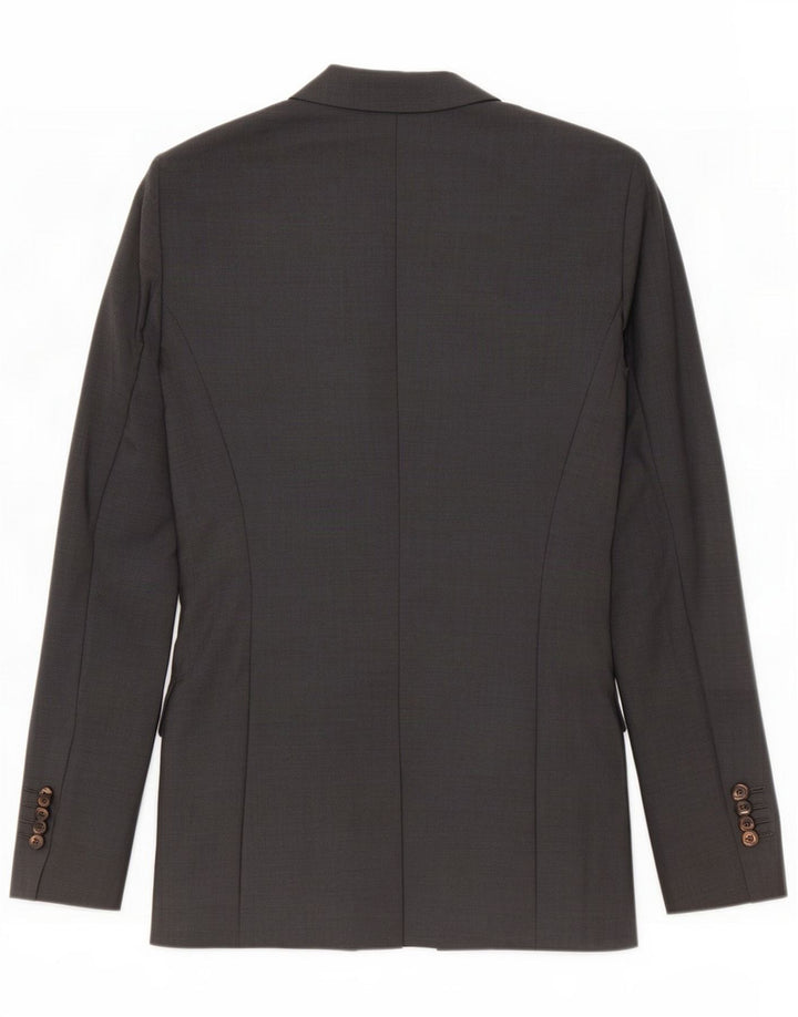 Massimo Dutti Giacca blazer a 2 bottoni da donna EU 38 Small Grey Wool