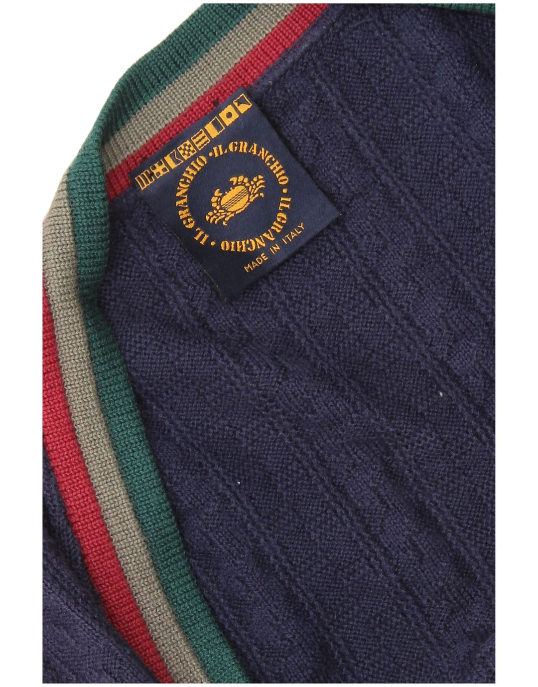 IL GRANCHIO Maglione Cardigan Uomo XL Blu Navy