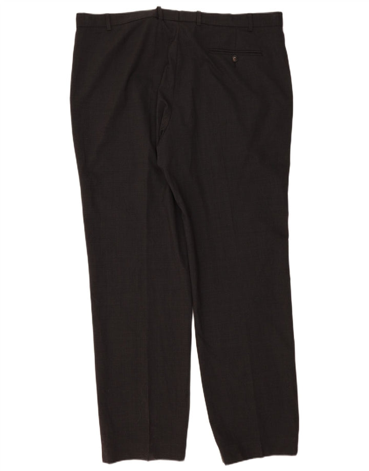 Pantaloni da abito vestibilità regolare da uomo Marks & Spencer W42 L33 lana grigia