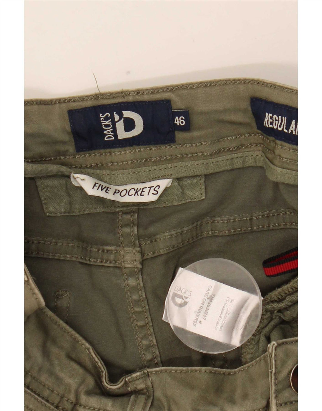 Pantaloni casual dritti da donna di Dack IT 46 Large W32 L28 Khaki