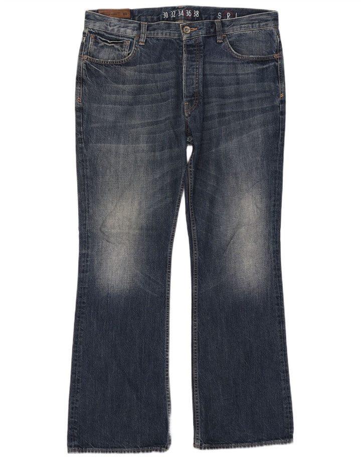 Jeans bootcut da uomo Fat Face W36 L32 cotone blu navy
