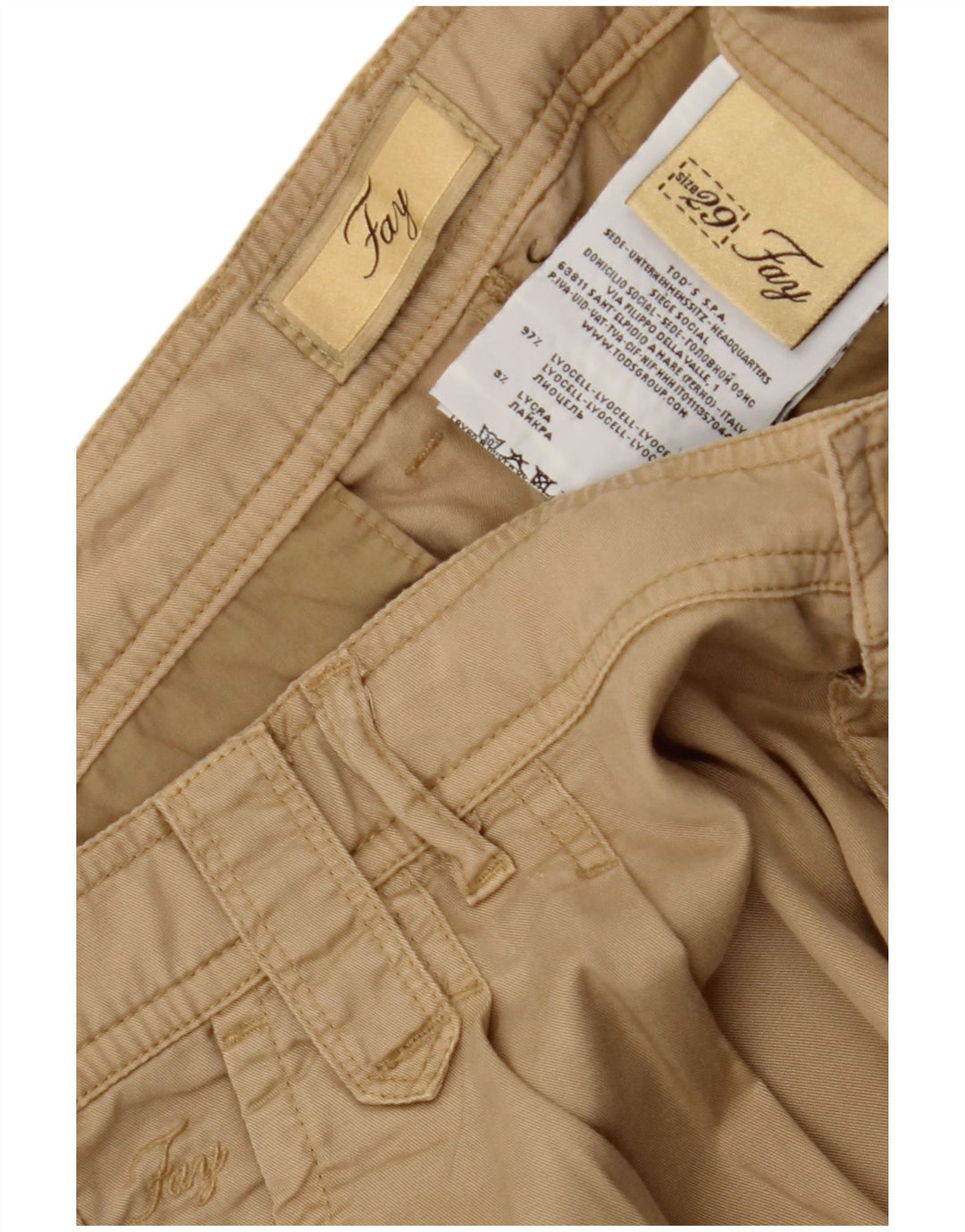 Pantaloncini chino da donna FAY W29 Lyocell beige medio