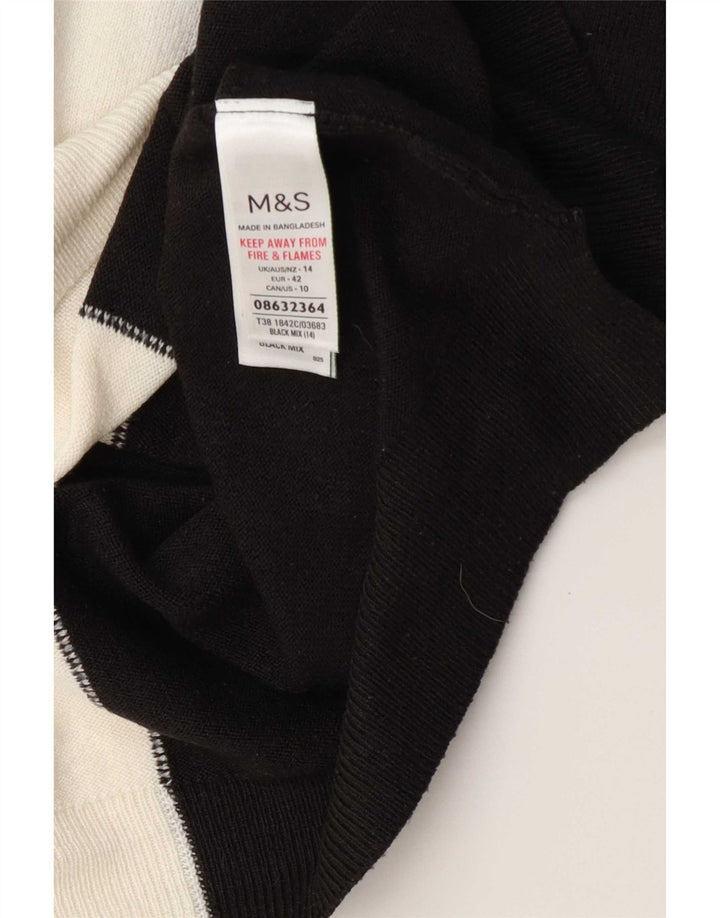 Maglione maglione girocollo da donna Marks & Spencer UK 14 grande multicolore