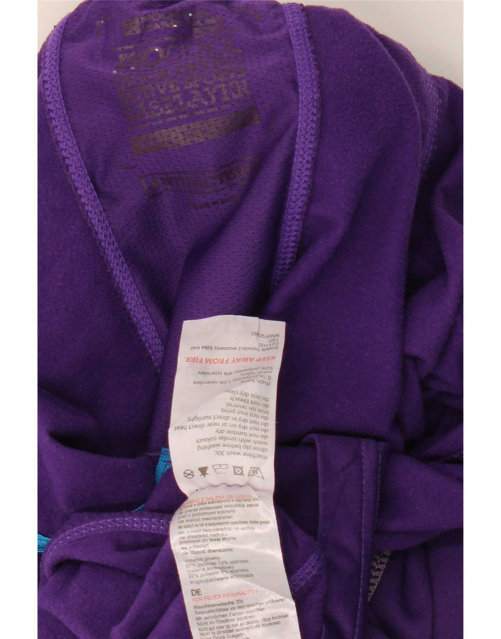 Mountain Warehouse Maglia da uomo con cappuccio, zip e collo a maniche lunghe Viola medio