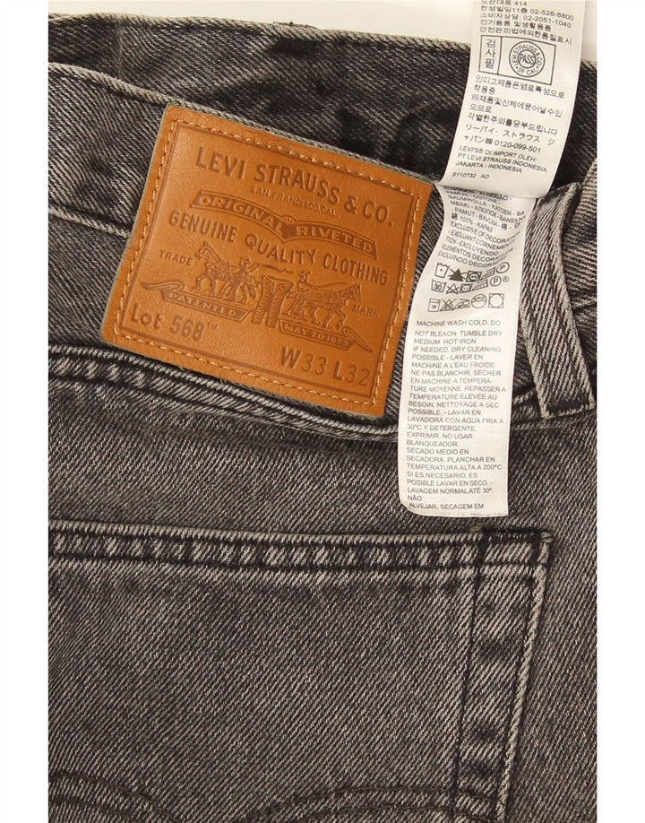 Jeans larghi da uomo Levi's W33 L32 cotone grigio