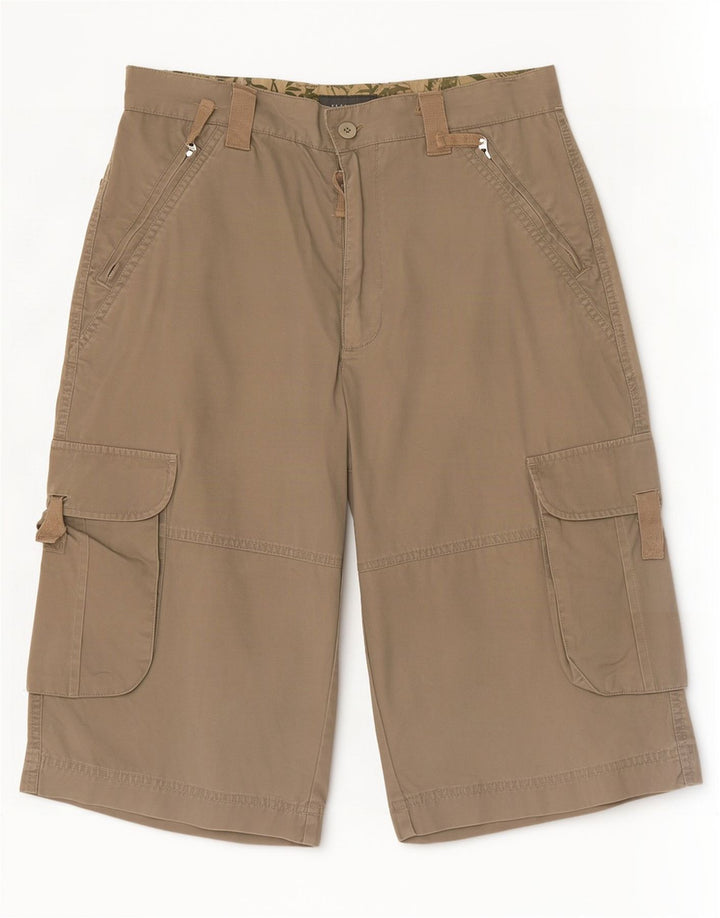 Pantaloncini cargo da uomo Zara EU 38 piccoli W30 cotone kaki