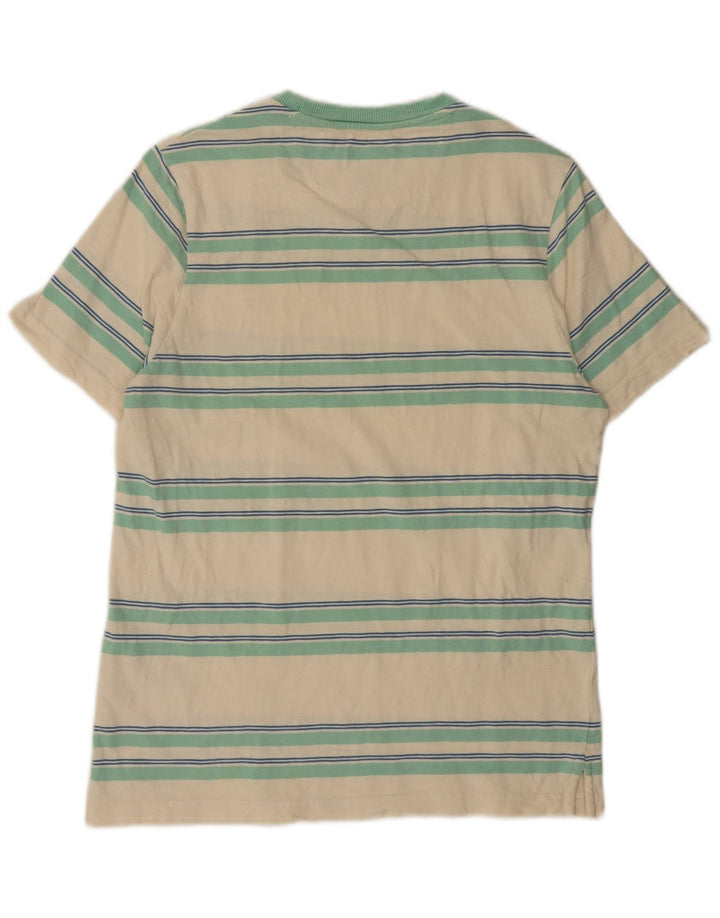 T-shirt da uomo FARAH Top in cotone a righe bianco sporco medio